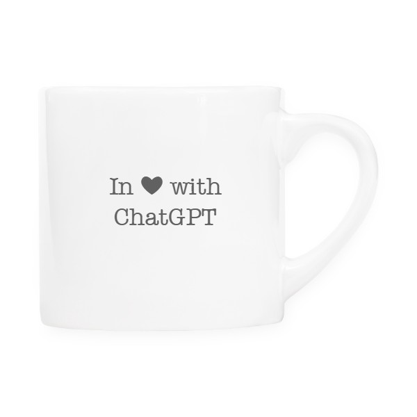 Hrnek espresso (Lungo) s potiskem In love with ChatGPT