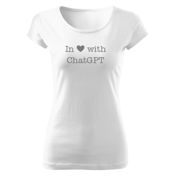 Tričko s potiskem In love with ChatGPT